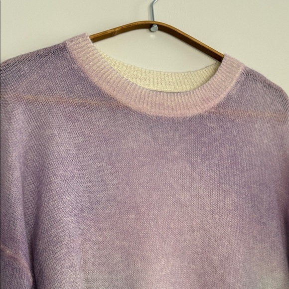 Wool and Mohair Elegant Monet Gradient Women's Sweater - Picture 2 of 6
